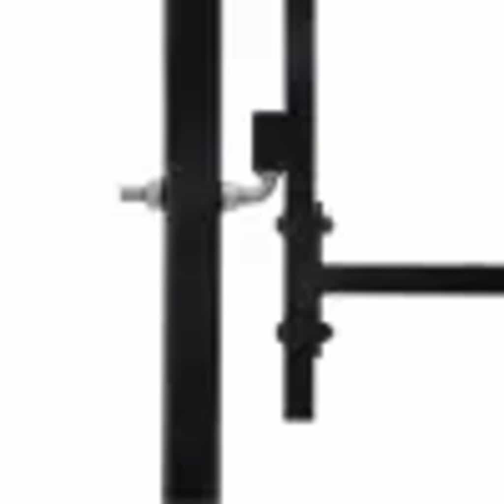 Dubbele Hekpoort 400x150 cm Zwart - Hoge Kwaliteit Staal met Speren