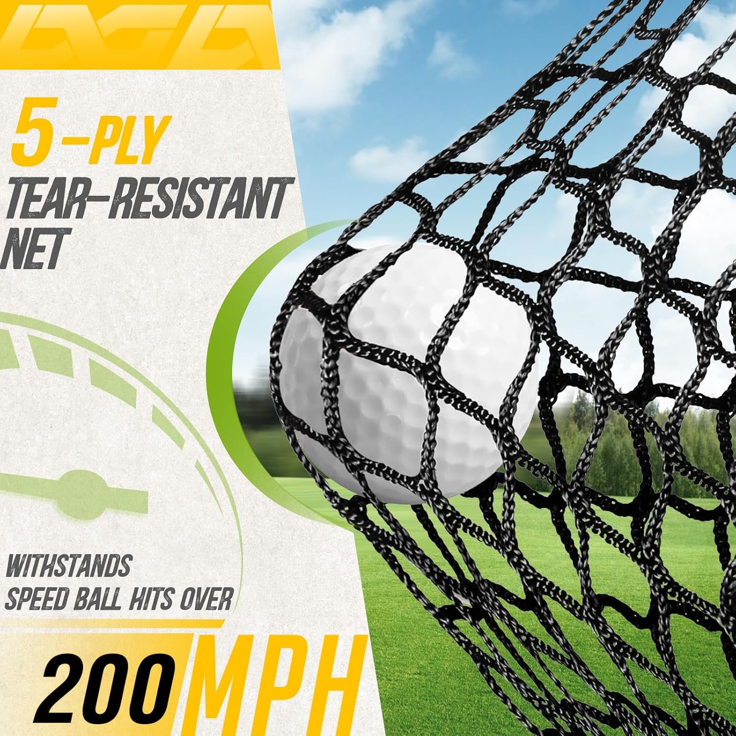 Golf Oefennet 3x2.1m - Geschikt voor Golf, Voetbal & Honkbal | 54% Korting