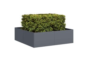 Plantenbak van Staal 100x100x30 cm Antraciet - 34% Korting!