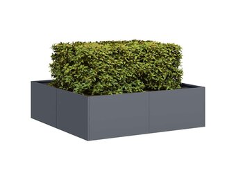 Plantenbak van Staal 100x100x30 cm Antraciet - 34% Korting!