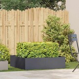 Plantenbak van Staal 100x100x30 cm Antraciet - 34% Korting!