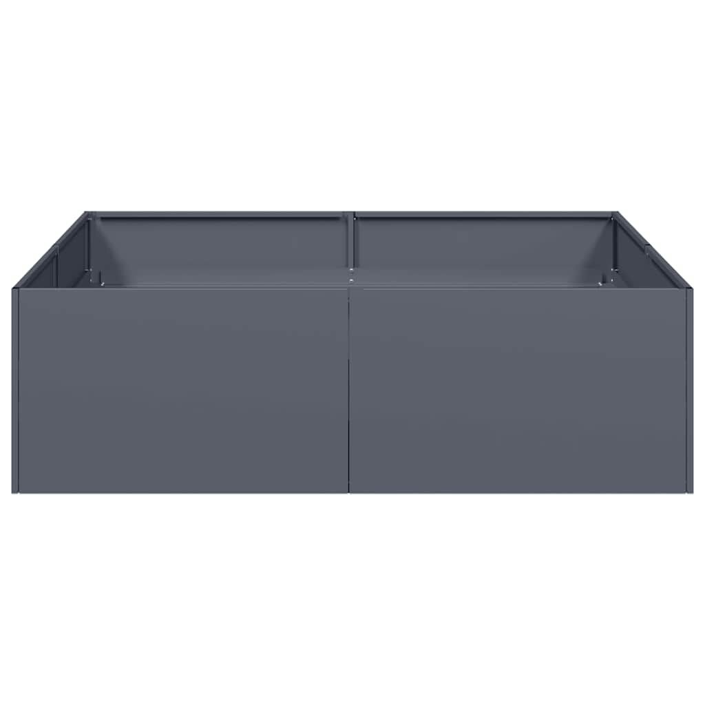Plantenbak van Staal 100x100x30 cm Antraciet - 34% Korting!