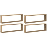 vidaXL Kubus Wandschappen van Bewerkt Hout - 4 Stuks - 29% Korting