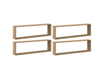 vidaXL Kubus Wandschappen van Bewerkt Hout - 4 Stuks - 29% Korting
