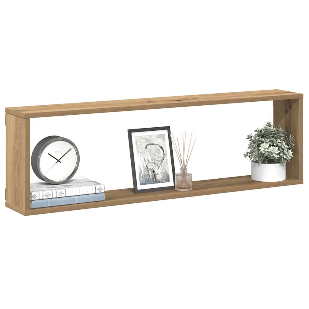 vidaXL Kubus Wandschappen van Bewerkt Hout - 4 Stuks - 29% Korting