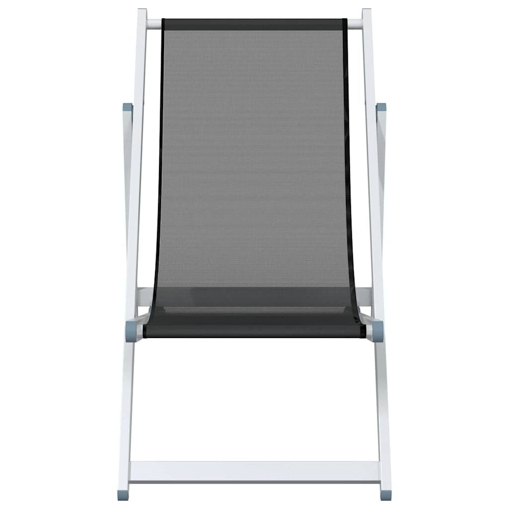2x Inklapbare Strandstoelen Grijs - Aluminium/Textileen (54% Korting)