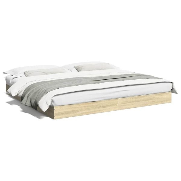 Eikenkleurig Bedframe 180x200 cm - 35% Korting