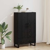 Highboard Zwart Eiken - Ruime Opbergkast met 54% Korting