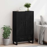 Highboard Zwart Eiken - Ruime Opbergkast met 54% Korting