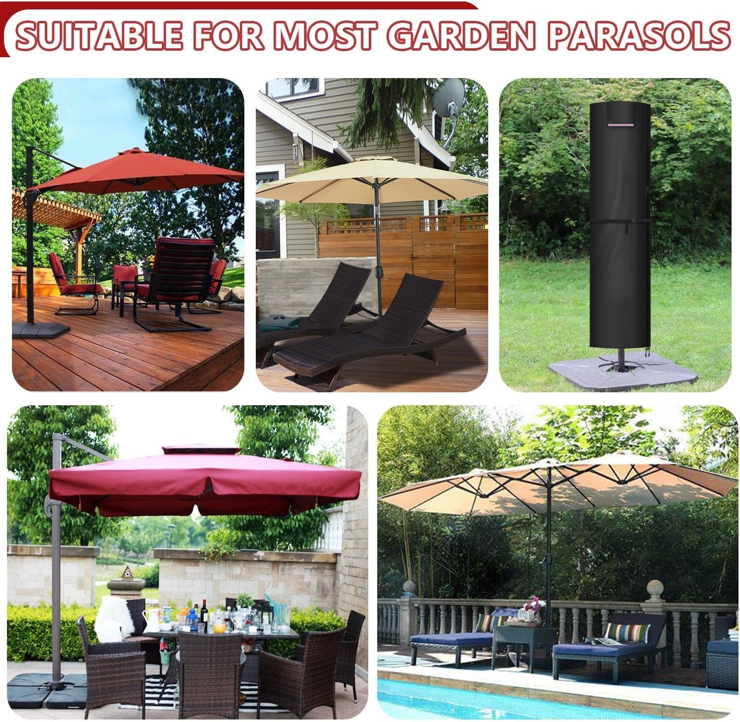 Waterdichte Parasolhoes 240x58cm - 32% Korting
