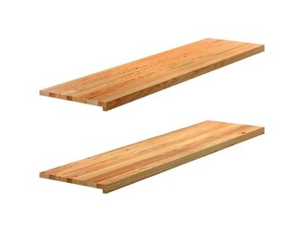 2x Massief Eikenhouten Vensterbank 160x40 cm - Lichtbruin - 35% Korting