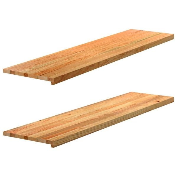 2x Massief Eikenhouten Vensterbank 160x40 cm - Lichtbruin - 35% Korting
