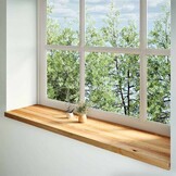 2x Massief Eikenhouten Vensterbank 160x40 cm - Lichtbruin - 35% Korting