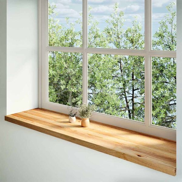 2x Massief Eikenhouten Vensterbank 160x40 cm - Lichtbruin - 35% Korting