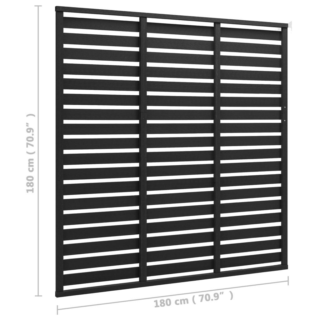 Zwart Schuttingpaneel 180x180 cm HKC - 35% Korting!