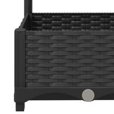 Zwarte Plantenbak met Latwerk 120x40x121,5 cm - 34% Korting