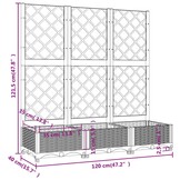 Zwarte Plantenbak met Latwerk 120x40x121,5 cm - 34% Korting