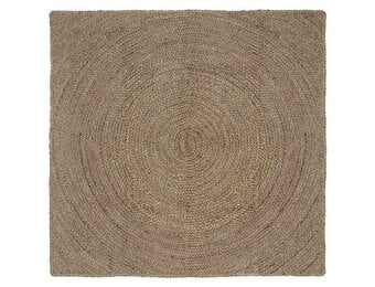 Grijs Jute Vloerkleed 120x120 cm - 34% Korting