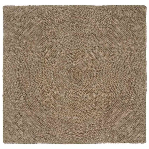 Grijs Jute Vloerkleed 120x120 cm - 34% Korting