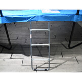 Trampoline rechthoekig - 373 x 253 cm - met net - lichtblauw