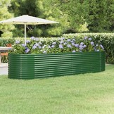 Plantenbak Gegalvaniseerd Staal Groen 322x100x68 cm - 35% Korting