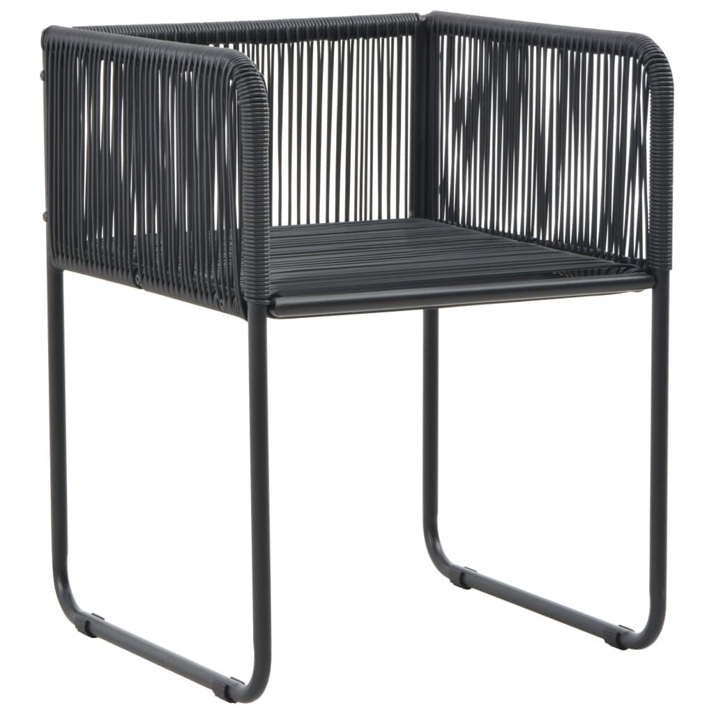 4x Poly Rattan Tuinstoelen met Kussens - Zwart 35% Korting
