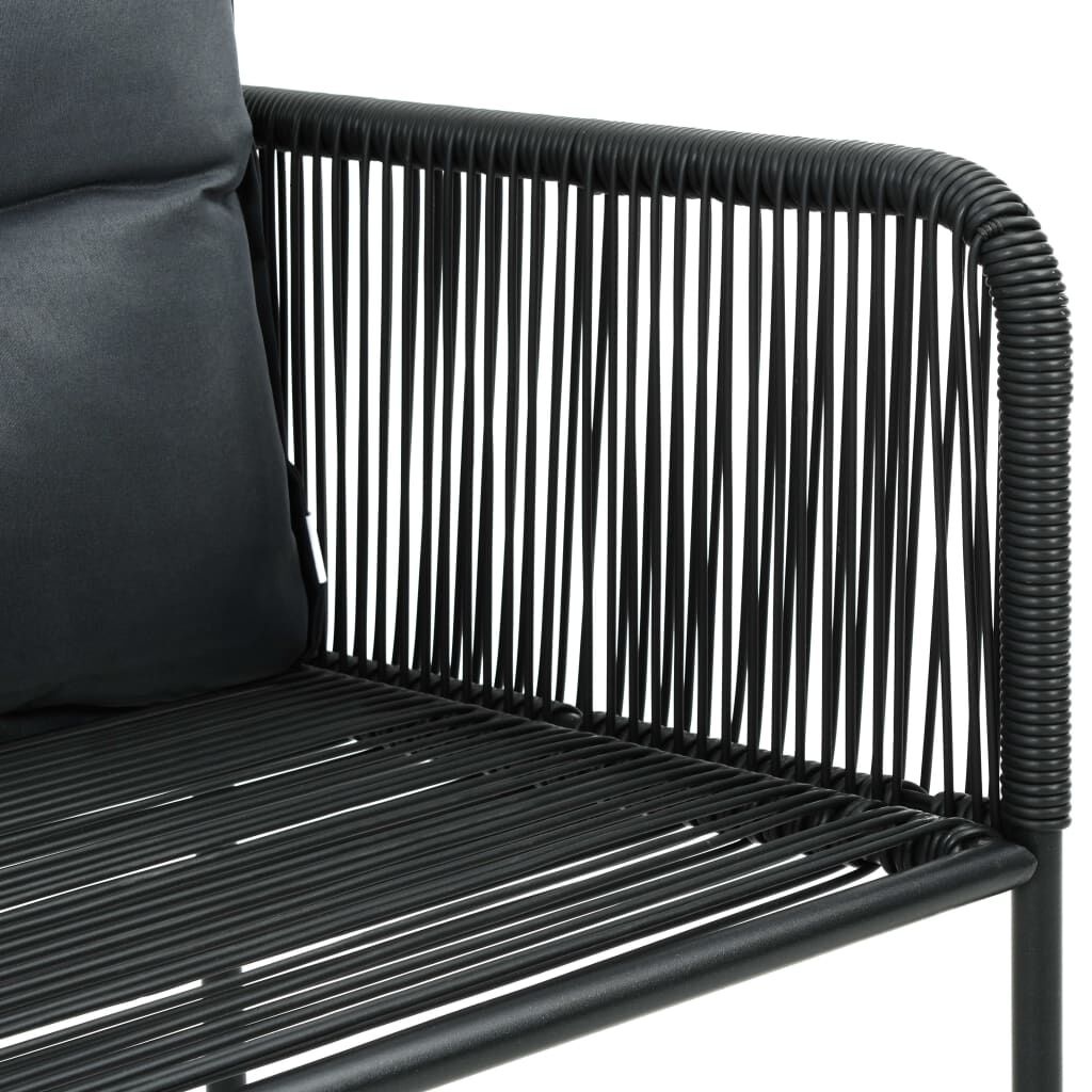 4x Poly Rattan Tuinstoelen met Kussens - Zwart 35% Korting