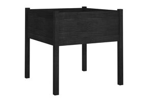 Plantenbak Grenenhout Zwart 70x70x70 cm - 53% Korting