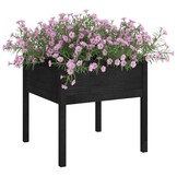 Plantenbak Grenenhout Zwart 70x70x70 cm - 53% Korting