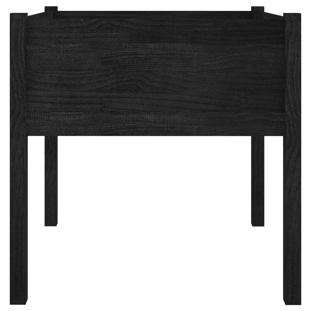 Plantenbak Grenenhout Zwart 70x70x70 cm - 53% Korting