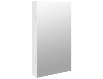 Sieradenkast met Spiegel & LED - Wandmontage Wit - 29% Korting