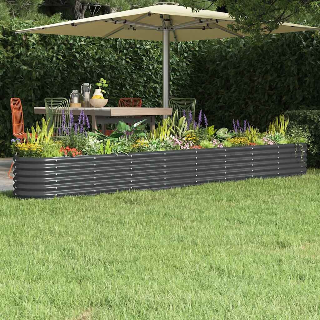 Plantenbak Staal Antraciet 332x40x36 cm - 34% Korting