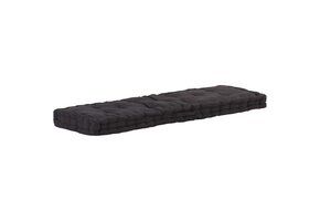 Palletvloerkussen 120x40x7 cm Katoen Zwart - 34% Korting