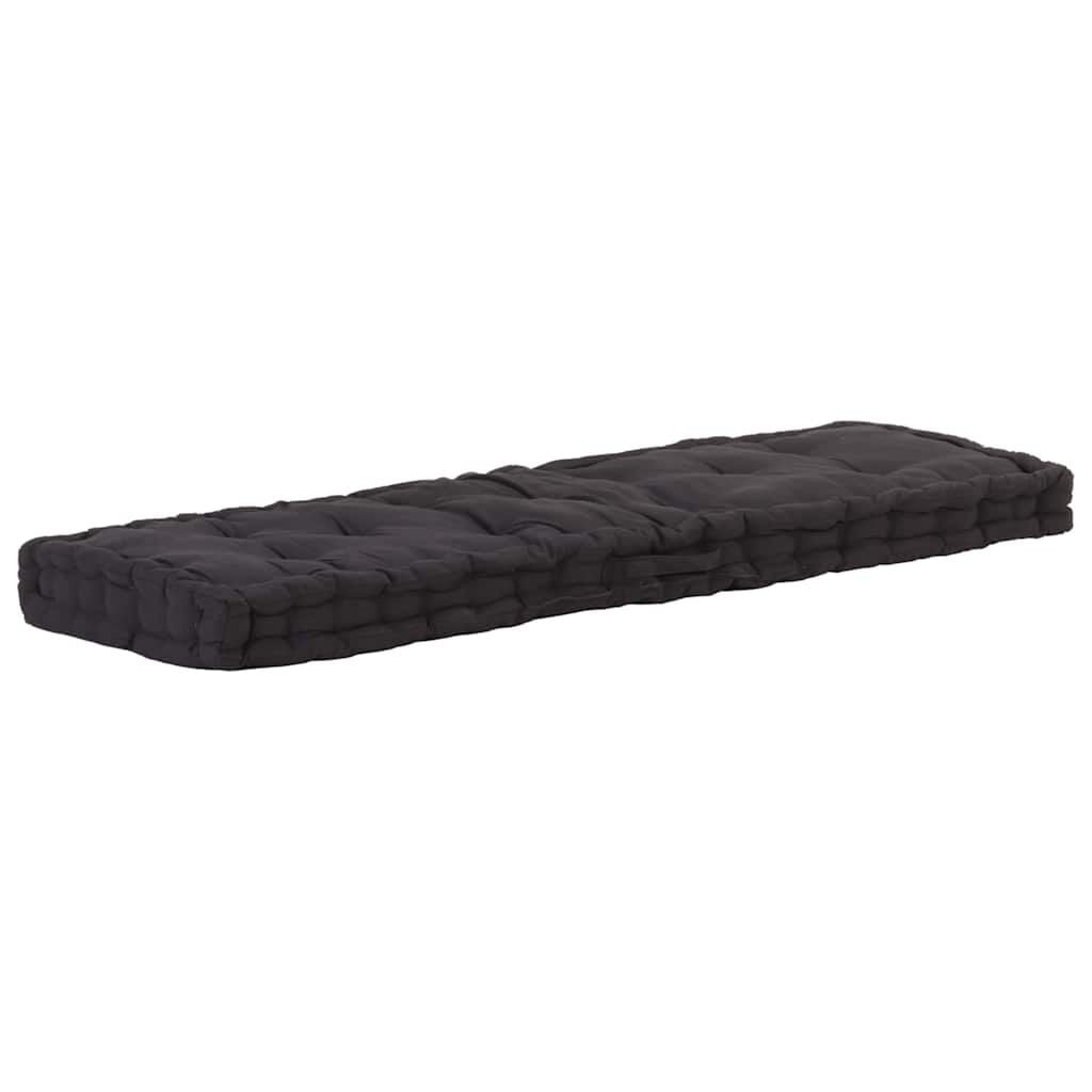 Palletvloerkussen 120x40x7 cm Katoen Zwart - 34% Korting