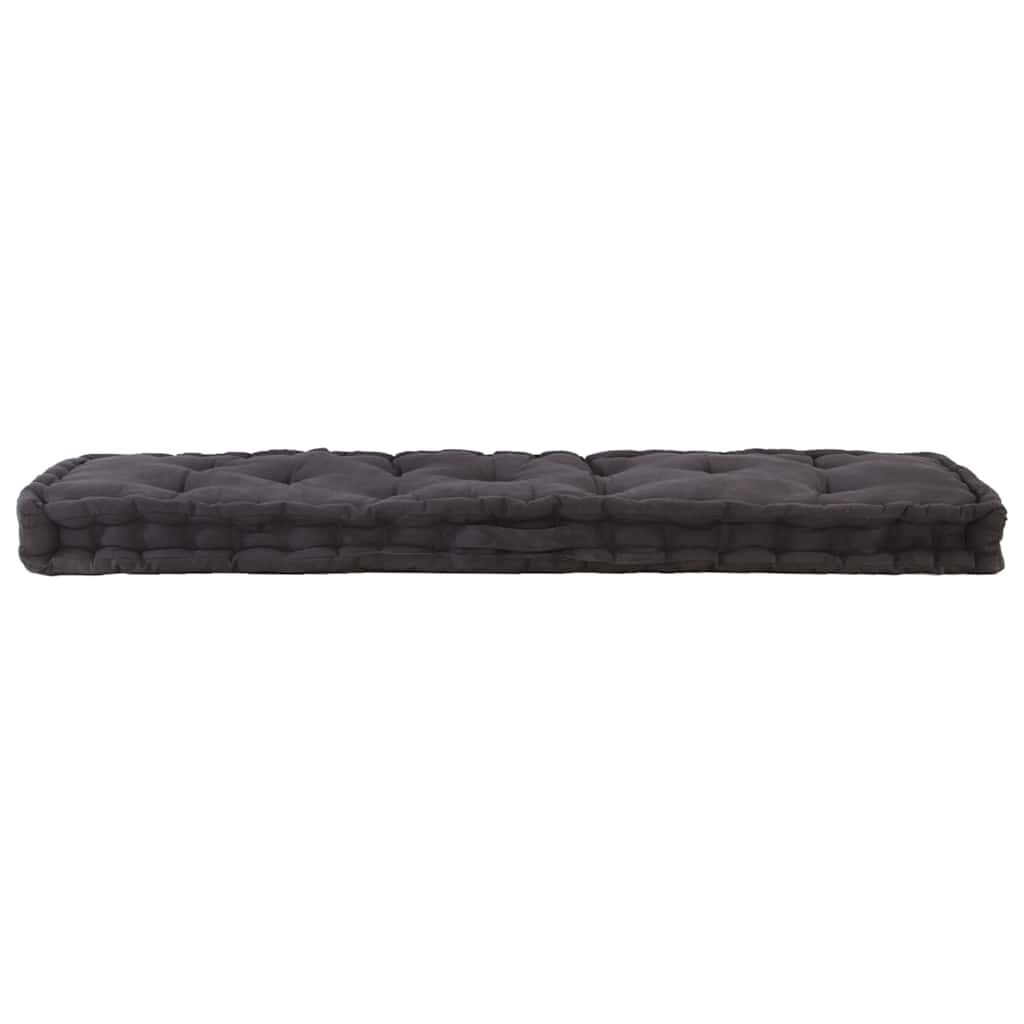 Palletvloerkussen 120x40x7 cm Katoen Zwart - 34% Korting