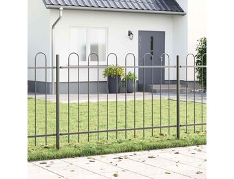vidaXL Tuin Hek 59% Korting - Grijs 1.7x1.5m Poedergecoat Staal