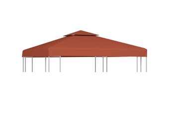 vidaXL Prieeldak 2-laags 3x3m Terracotta - 33% Korting!