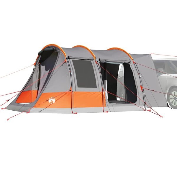 vidaXL Autotent 2-persoons waterdicht grijs en oranje