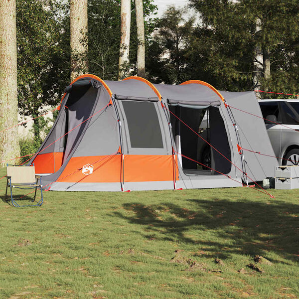 vidaXL Autotent 2-persoons waterdicht grijs en oranje