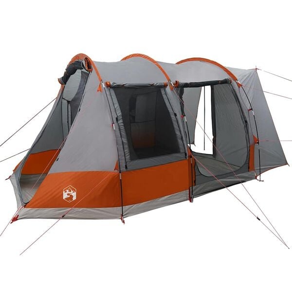 vidaXL Autotent 2-persoons waterdicht grijs en oranje