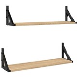 Wandschappen Set (2 stuks) 60cm Sonoma Eiken - 33% Korting