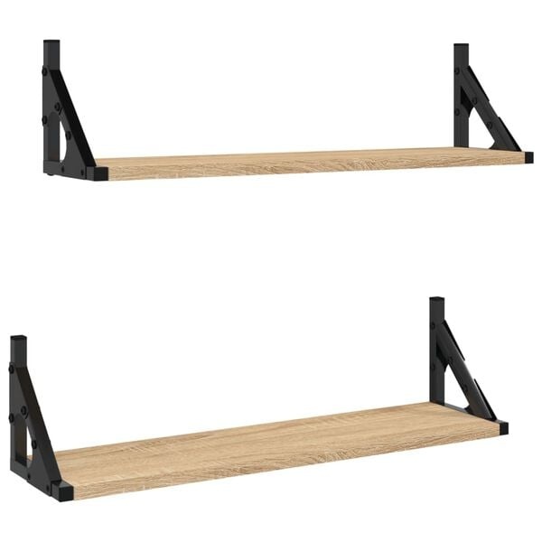 Wandschappen Set (2 stuks) 60cm Sonoma Eiken - 33% Korting