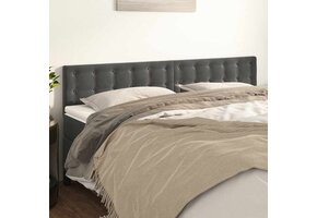 2 Hoofdborden 80x5x78/88 cm Donkergrijs Fluweel - 34% Korting