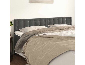 2 Hoofdborden 80x5x78/88 cm Donkergrijs Fluweel - 34% Korting