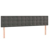 2 Hoofdborden 80x5x78/88 cm Donkergrijs Fluweel - 34% Korting