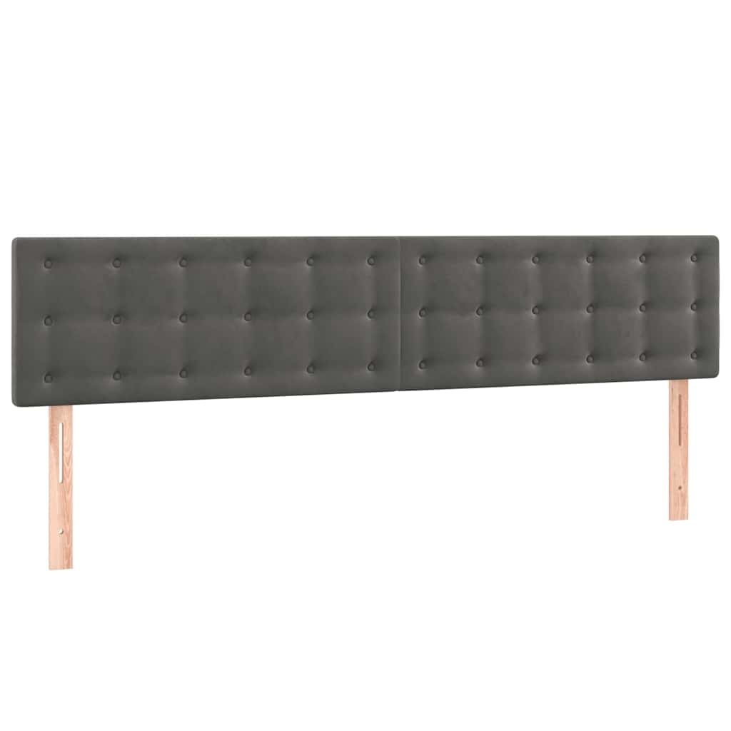 2 Hoofdborden 80x5x78/88 cm Donkergrijs Fluweel - 34% Korting