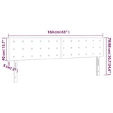2 Hoofdborden 80x5x78/88 cm Donkergrijs Fluweel - 34% Korting