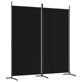 Kamerscherm met 2 Panelen (175x180 cm) - Zwart, 33% Korting