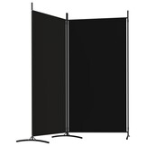 Kamerscherm met 2 Panelen (175x180 cm) - Zwart, 33% Korting