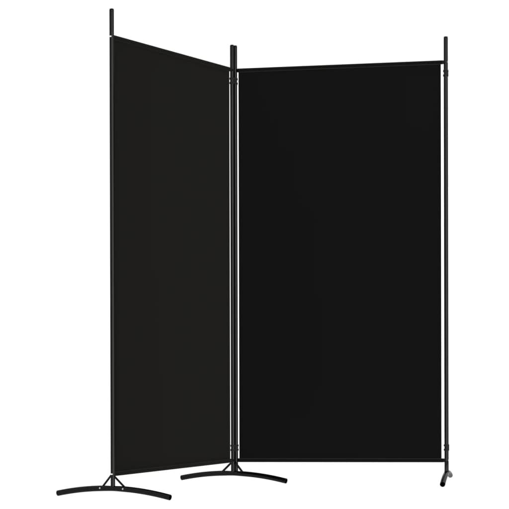 Kamerscherm met 2 Panelen (175x180 cm) - Zwart, 33% Korting